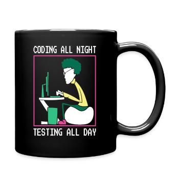 Programmierer Coden Informatiker Computer - Tasse einfarbig - Schwarz - Rechts