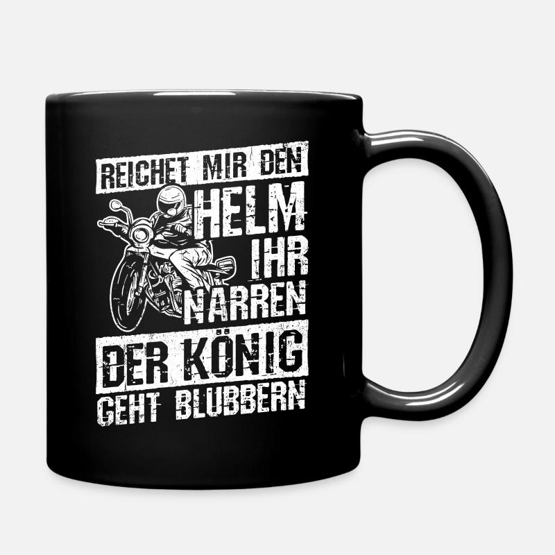 Biker Motorrad Biken Motorradfahrer Biker Blubbern - Tasse einfarbig - Schwarz