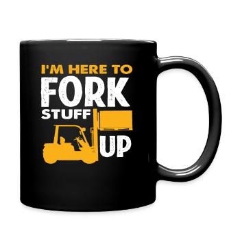 I'm here to pile things up - Full Colour Mug - black - Right