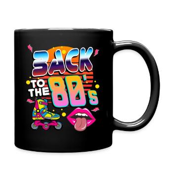 Back to the 80s Kasette Vintage & Retro Geschenk - Tasse einfarbig - Schwarz - Rechts