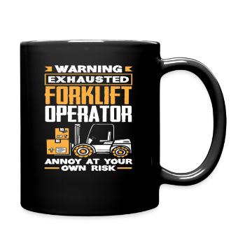 Avertissement conducteur de chariot élévateur épuisé problème sur - Mug uni - noir - Droite