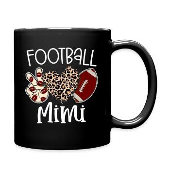 Fier Football Mimi Grand-mère Grand-parent Jour de match - Mug uni - noir - Droite