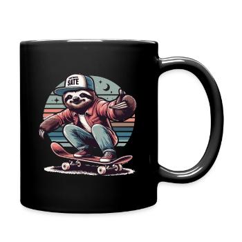 Tenue de patineur streetwear paresseux - Mug uni - noir - Droite