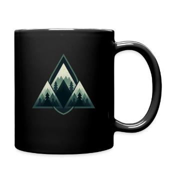 Wald Natur Wandern Naturliebhaber Outdoor Baum - Tasse einfarbig - Schwarz - Rechts