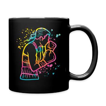 Boxing Fighter Kids Boxing Match Boxer - Full Colour Mug - black - Right