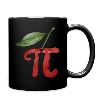 Cherry Pi Day Funny Pie Cherries 3.14 Science - Tasse einfarbig - Schwarz - Rechts