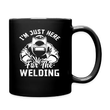 Je suis juste ici pour souder - Mug uni - noir - Droite