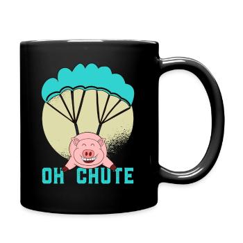 Parachutisme en parachute Flying Piggy - Mug uni - noir - Droite