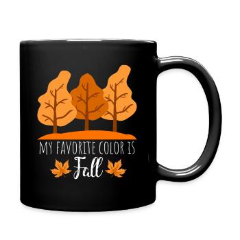 Autumn Saying - Full Colour Mug - black - Right