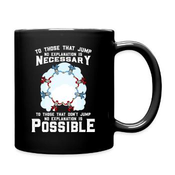 SKYDIVER Fallschirmspringer Fallschirmsport Love - Tasse einfarbig - Schwarz - Rechts