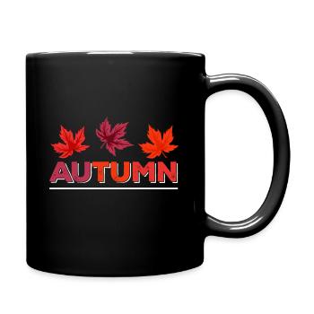 Herbst - Tasse einfarbig - Schwarz - Rechts