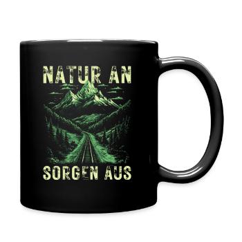 Nature en marche - soucis de la randonnée en montagne en plein air - Mug uni - noir - Droite