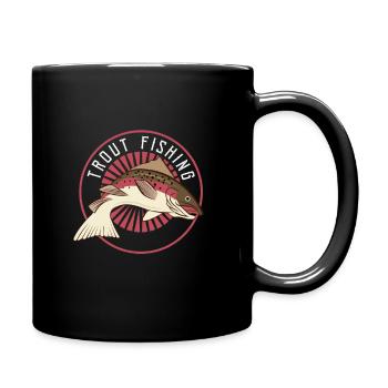 Trout Angler Fishing Fisherman Fishing - Full Colour Mug - black - Right