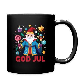 God jul - Enfärgad mugg - svart - Höger