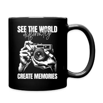 See the world differently - Tasse einfarbig - Schwarz - Rechts