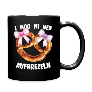 Bayern Volksfest Bretzel Bier Saufen - Tasse einfarbig - Schwarz - Rechts