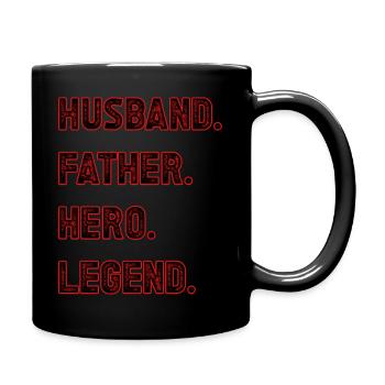DAD Motto - Tasse einfarbig - Schwarz - Rechts
