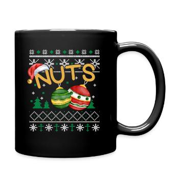 Chestnuts Drôle Noël Couples Tenue - Mug uni - noir - Droite