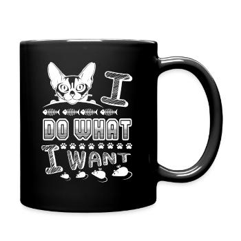 Abyssinian Abyssinian I Do What I Want - Full Colour Mug - black - Right