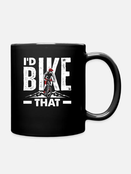 Ich Würde Das Radeln - Tasse einfarbig - Schwarz