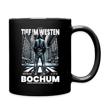 Bochum Tief im Westen Pulsschlag aus Stahl - Tasse einfarbig - Schwarz - Rechts