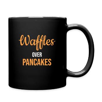 Waffles over pancakes - Full Colour Mug - black - Right