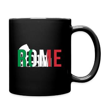 Kolosseum Italien Rom - Tasse einfarbig - Schwarz - Rechts