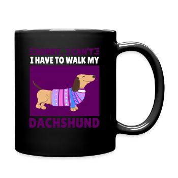 Funny Dachshund Saying Dachshund Gift - Full Colour Mug - black - Right
