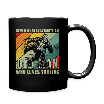 Alter Mann Shirt-Inline Skates - Tasse einfarbig - Schwarz - Rechts