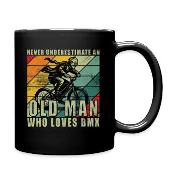 Vieil Homme - Vélo BMX | Style rétro vintage - Mug uni - noir - Droite