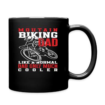 Mountain Biking Dad Much Cooler - Full Colour Mug - black - Right