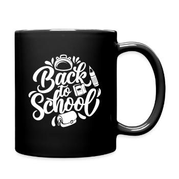 Back To School White - Tasse einfarbig - Schwarz - Rechts