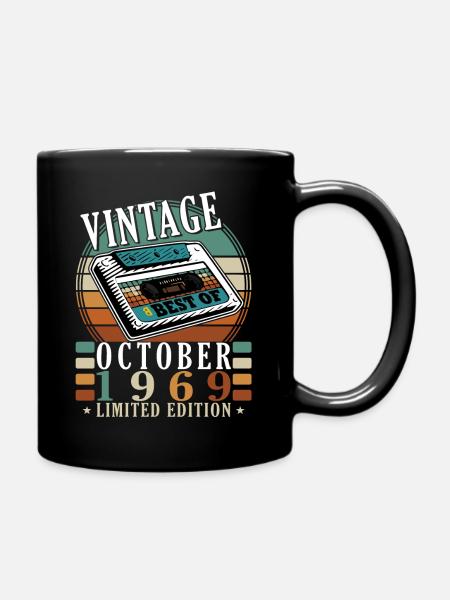 Geburtstag Oktober 1969 Original | Oktober 1969 - Tasse einfarbig - Schwarz