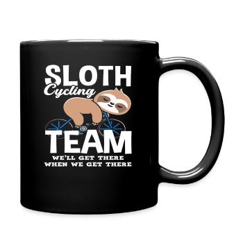 Faultier Cycling Team Wir Werden Ankommen - Tasse einfarbig - Schwarz - Rechts
