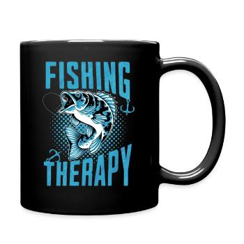 Pêche Thérapie Pêcheur relaxant - Mug uni - noir - Droite