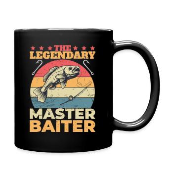 L’humour légendaire de la pêche Master Baiter - Mug uni - noir - Droite