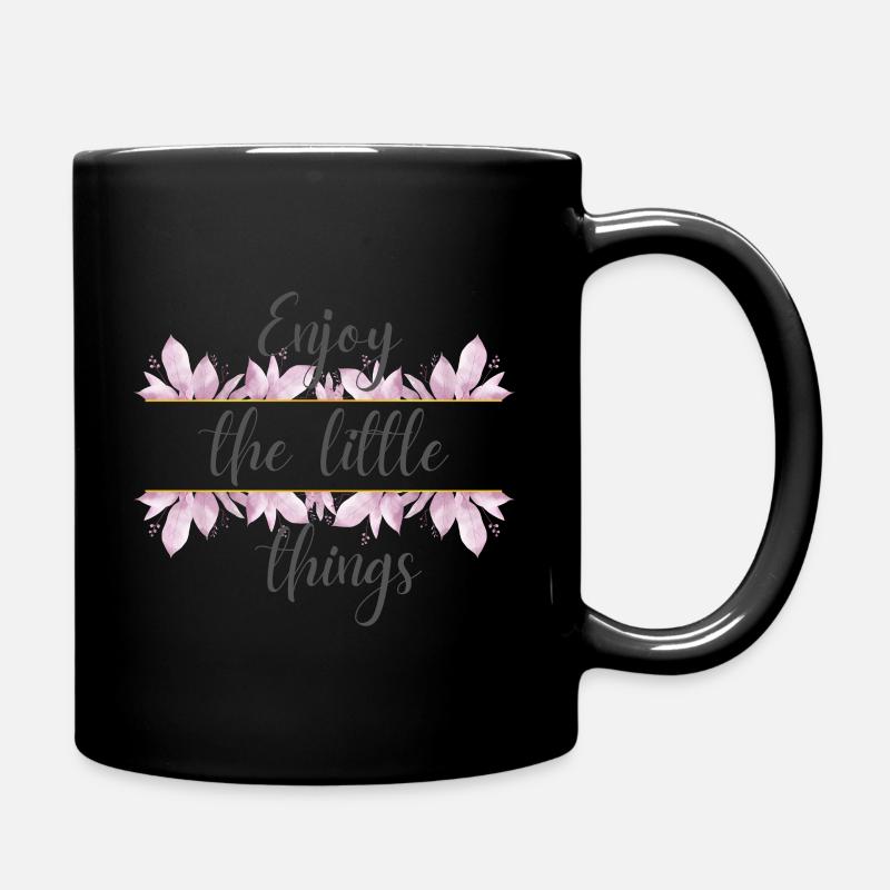 Enjoy the little things - Tasse einfarbig - Schwarz