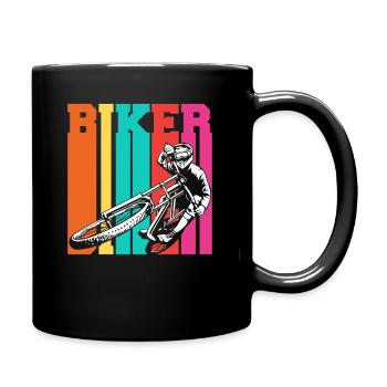 Style de VTT rétro motard - Mug uni - noir - Droite