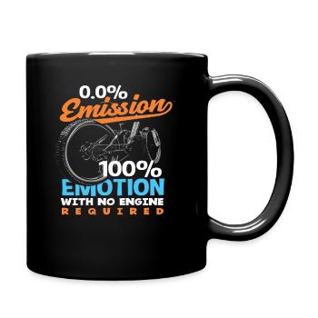 0.0% Emission 100% Emotion Bike Lovers - Full Colour Mug - black - Right