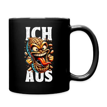 Ich flip aus Erdnuss - Tasse einfarbig - Schwarz - Rechts