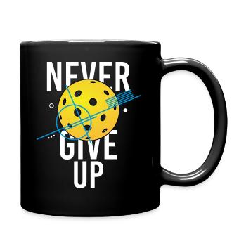 Le pickleball n’abandonne jamais - Mug uni - noir - Droite