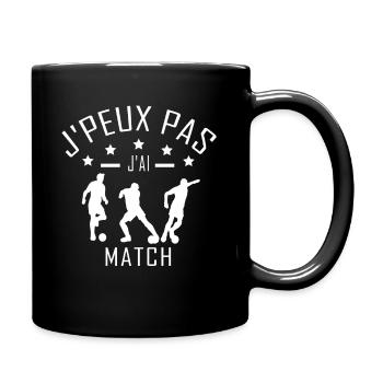 Je peux pas j ai match - Mug uni - noir - Droite