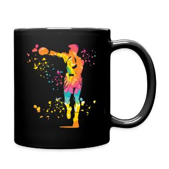 Boxing Fighter Kids Boxing Match Boxer - Full Colour Mug - black - Right