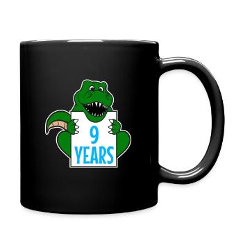 9. 9 JAHRE. 9. JAHRESTAG. GEBURTSTAG 9 JAHRE - Tasse einfarbig - Schwarz - Rechts
