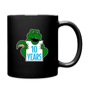 Vintage 10 Years - Cadeau d’anniversaire 10 ans - Mug uni - noir - Droite