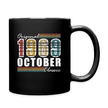 October 1969 - Geburtstag im Oktober 1969 - Tasse einfarbig - Schwarz - Rechts