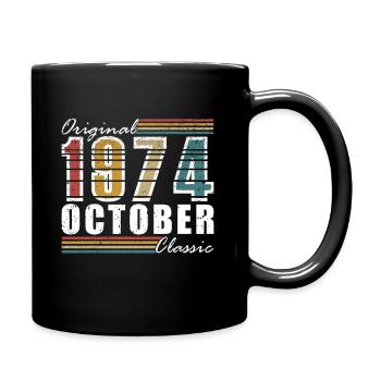 Oktober 1974 Geburtstag October 1974 Birthday Gift - Full Colour Mug - black - Right