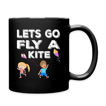 Stunt Kite Flying Kite Steering Mat - Full Colour Mug - black - Right