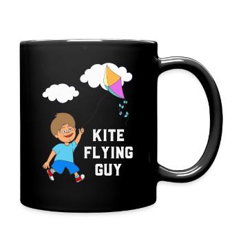 Kite Flying Kite Flying Retro Gift - Full Colour Mug - black - Right