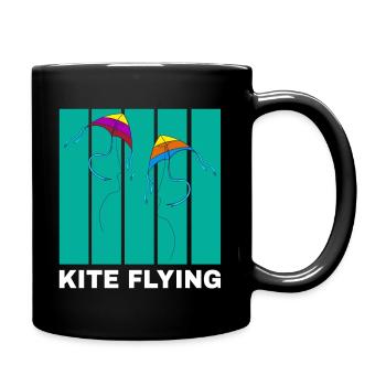 Kite Flying Saying Kite Flying Gift - Full Colour Mug - black - Right